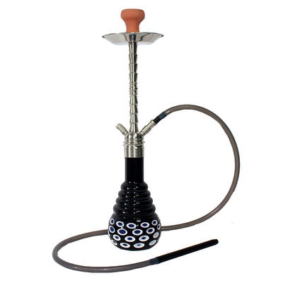 WY-SS01 Good quality stainless hookah special glass vase 1 pipe steel shisha