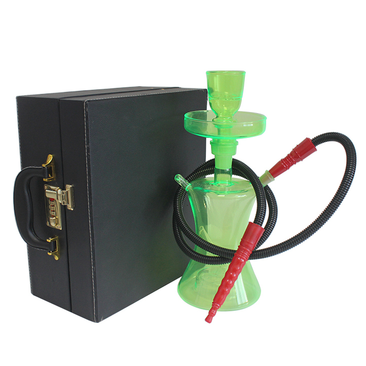 Portable Small Sized All Glass Shisha Hookah With Suitcase Woyu