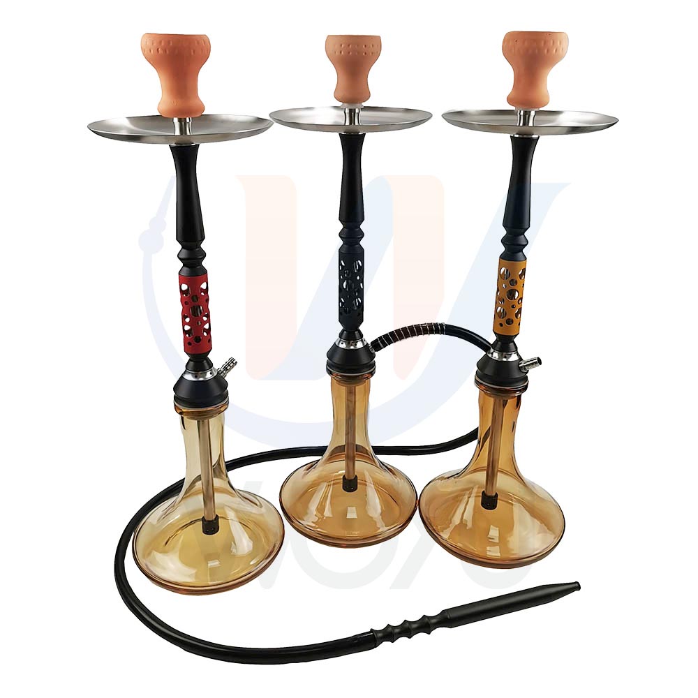 Creative hookah aluminum hookah shIsha glass with hollow stem nice chicha