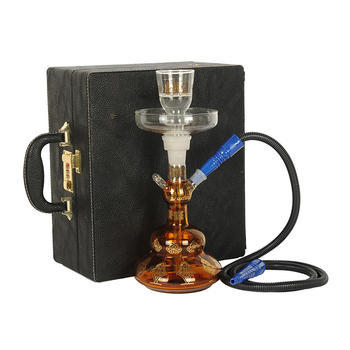 Al Fakher fruit tobacco shisha pipes full glass hookah safe package with suitcase
