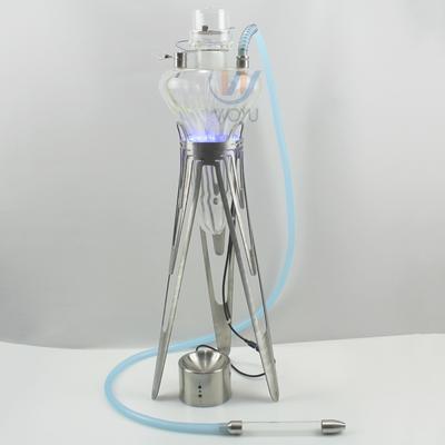 High-end deluxe glass shisha stainless steel stand led light hookah