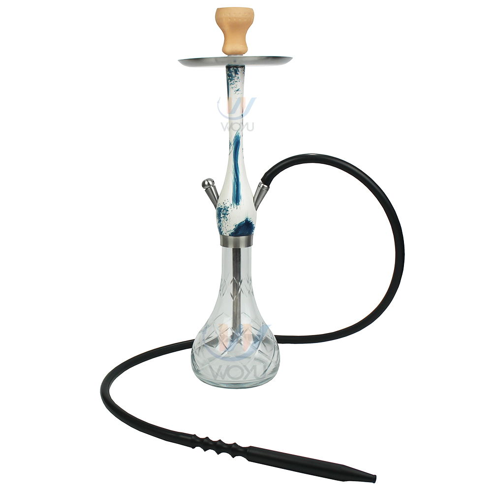 WY-W03A Painting wood hookah 71cm shisha wood narigle glass chicha high quality