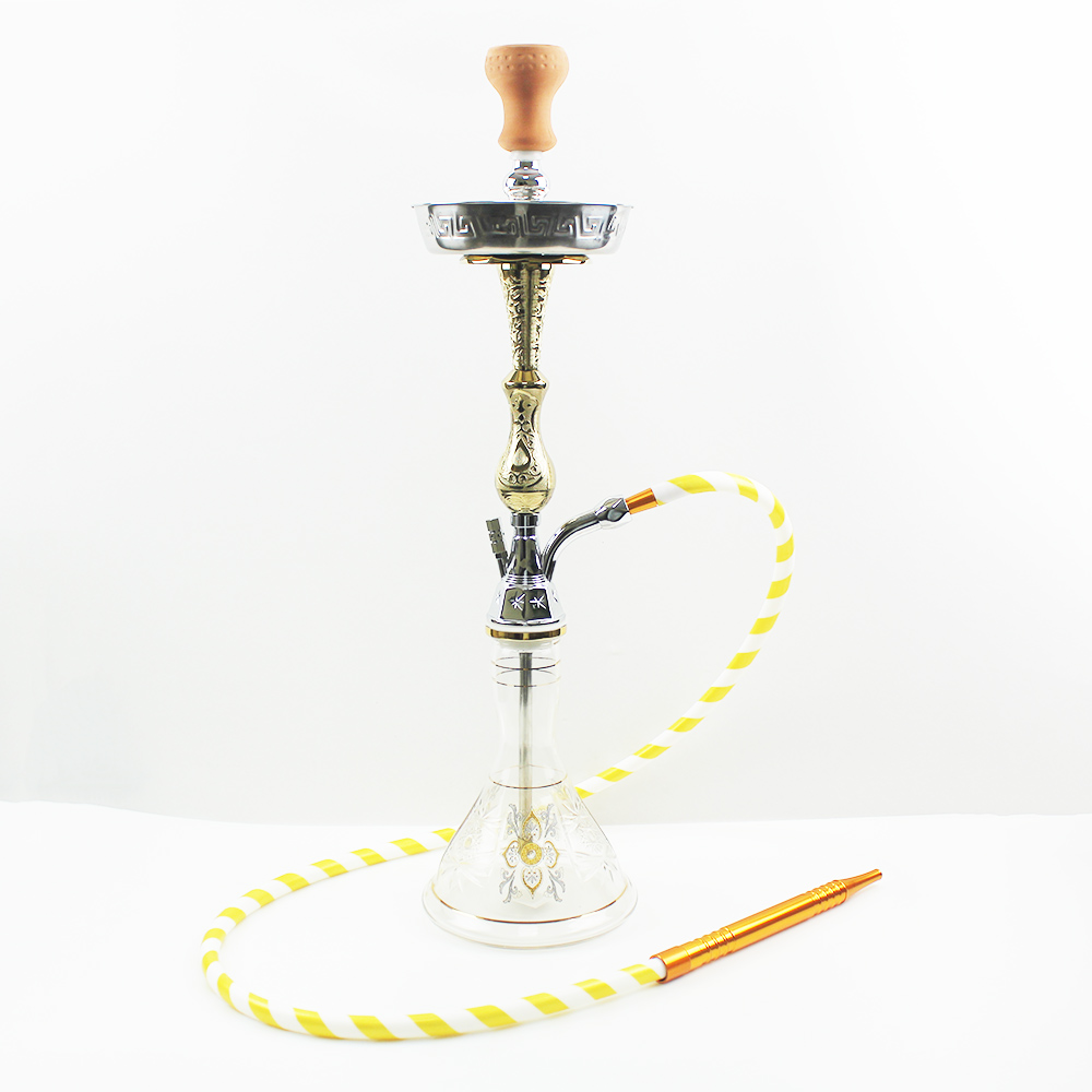 WY-East37 Turkish narguile water pipe golden shisha hookah