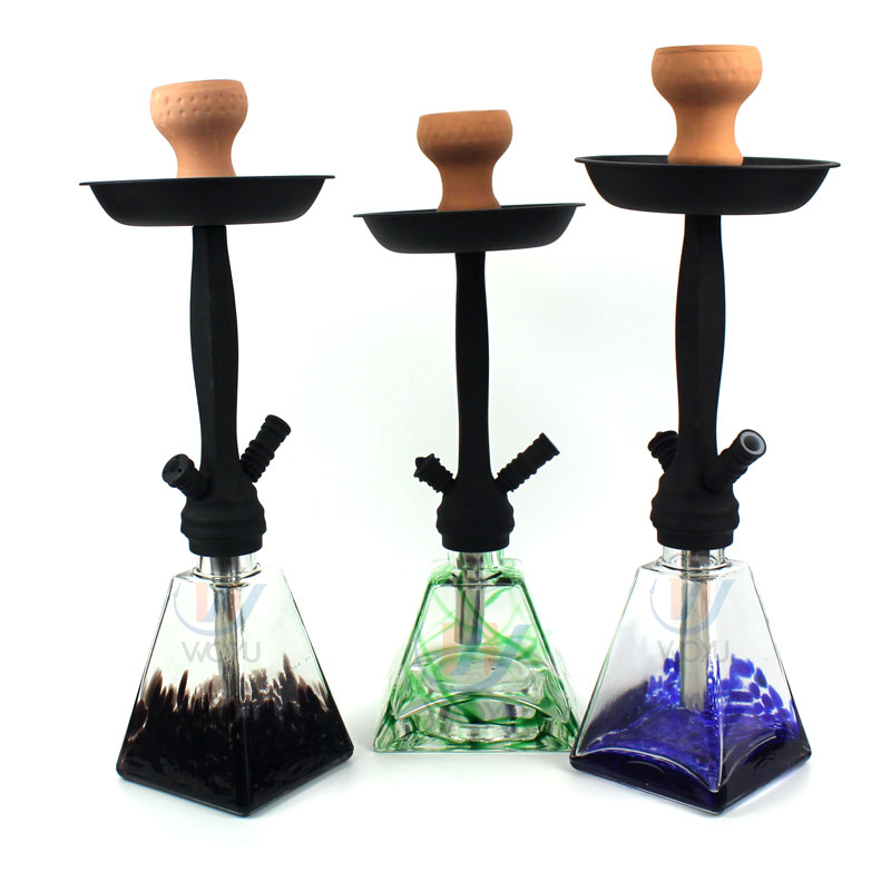 WY-MY03 black stem hookah special glass water bowl modern shisha