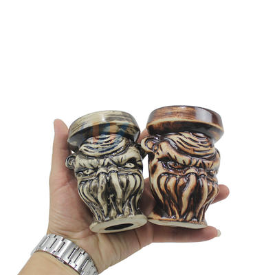 WY-BL07D acrylic shiahs bowl tobacco charcoal ceramic clay coal bowl for led shisha