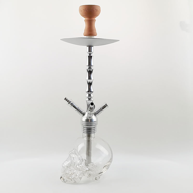 WY-A05 skull-shaped glass vase multi hose shisha hookah