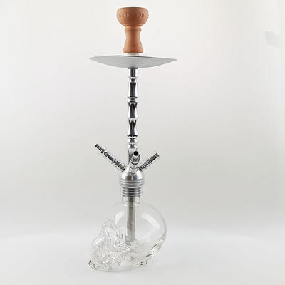 WY-A05 skull-shaped glass vase multi hose shisha hookah