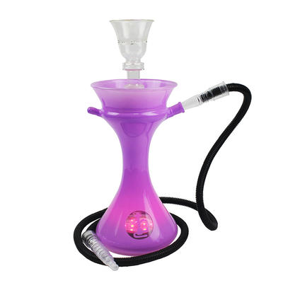 WY-Glass15 LED light base purple full glass shisha hookah