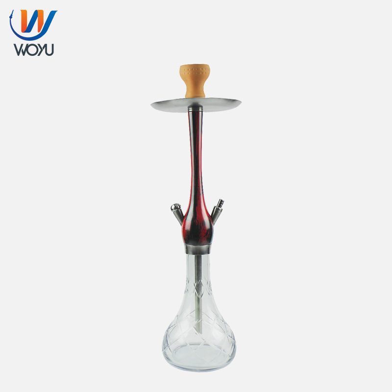 71cm Wooden Stainless Steel Glass Shisha